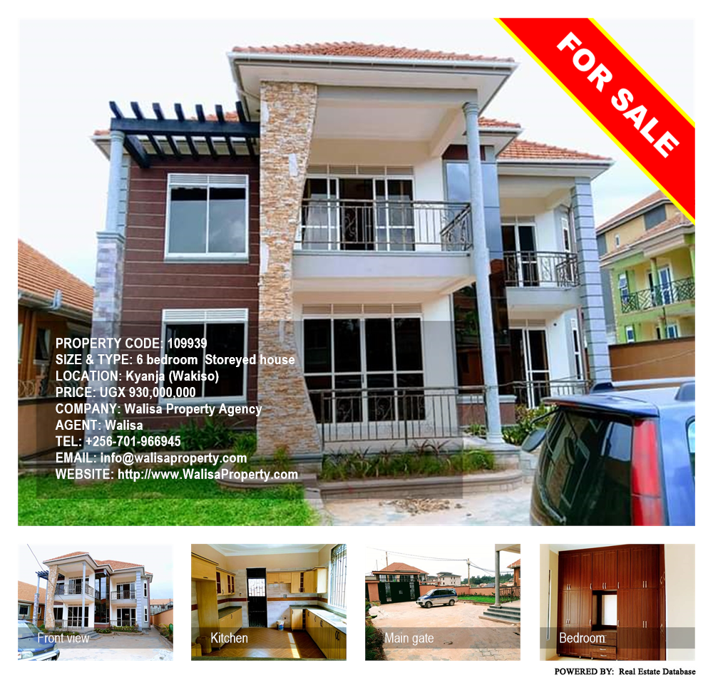 6 bedroom Storeyed house  for sale in Kyanja Wakiso Uganda, code: 109939