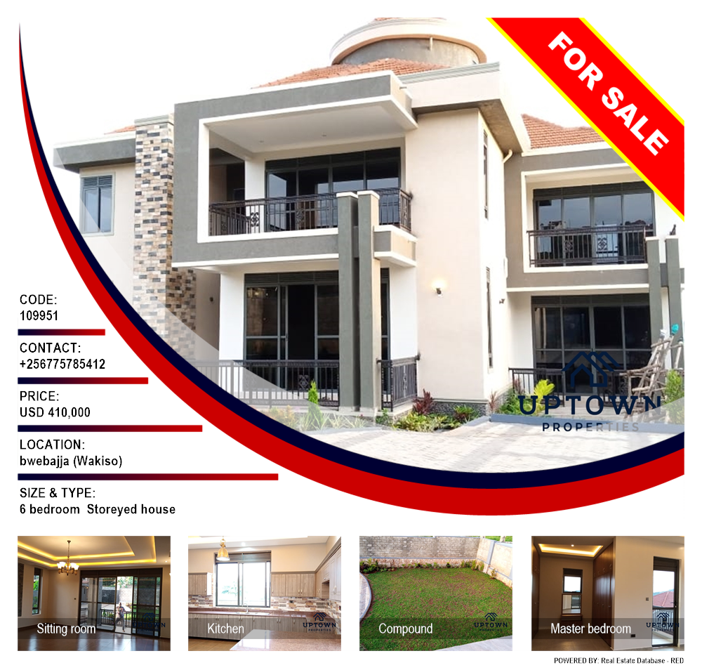 6 bedroom Storeyed house  for sale in Bwebajja Wakiso Uganda, code: 109951