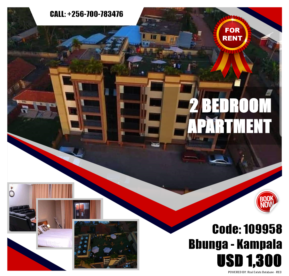 2 bedroom Apartment  for rent in Bbunga Kampala Uganda, code: 109958