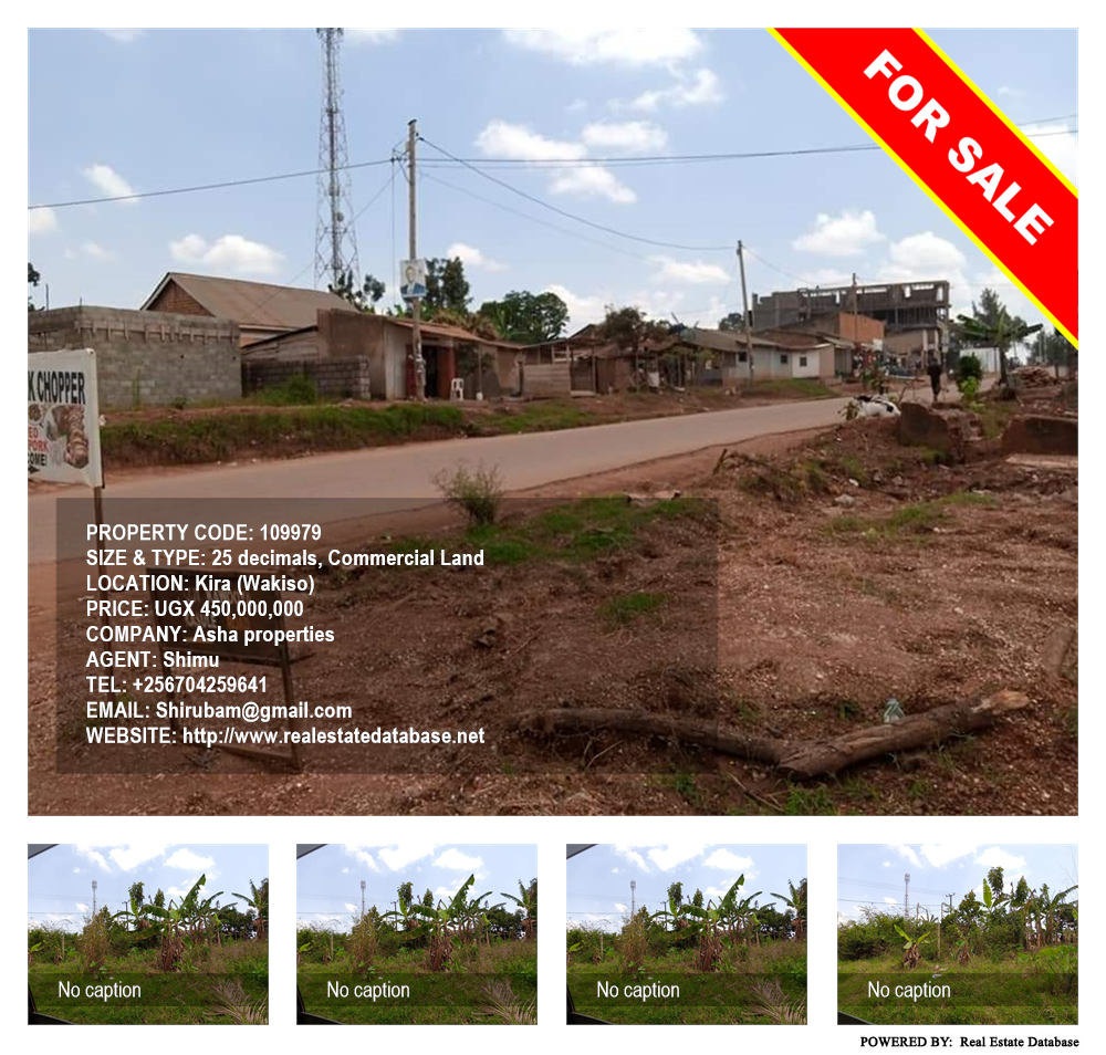 Commercial Land  for sale in Kira Wakiso Uganda, code: 109979