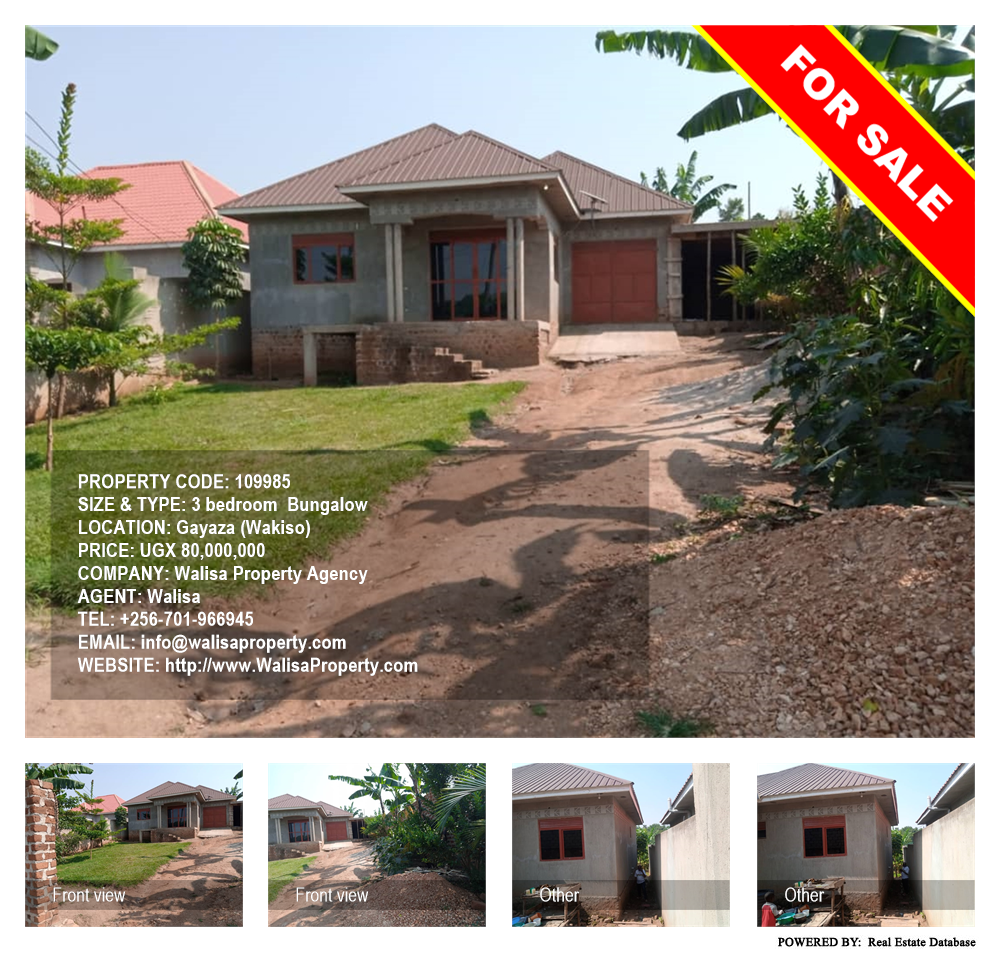 3 bedroom Bungalow  for sale in Gayaza Wakiso Uganda, code: 109985