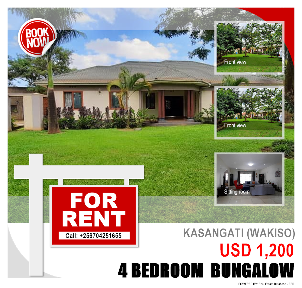 4 bedroom Bungalow  for rent in Kasangati Wakiso Uganda, code: 110010