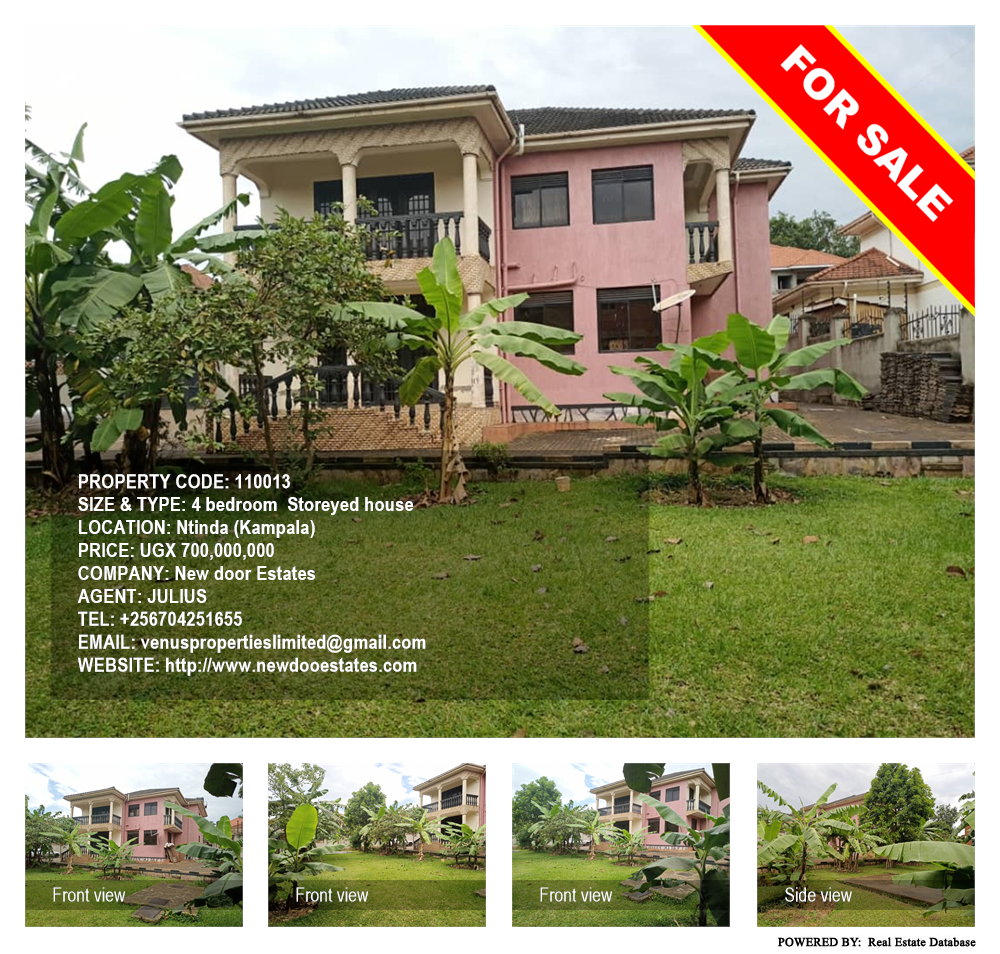 4 bedroom Storeyed house  for sale in Ntinda Kampala Uganda, code: 110013