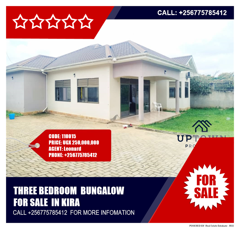 3 bedroom Bungalow  for sale in Kira Wakiso Uganda, code: 110015