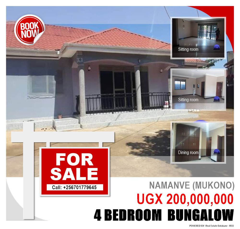 4 bedroom Bungalow  for sale in Namanve Mukono Uganda, code: 110030