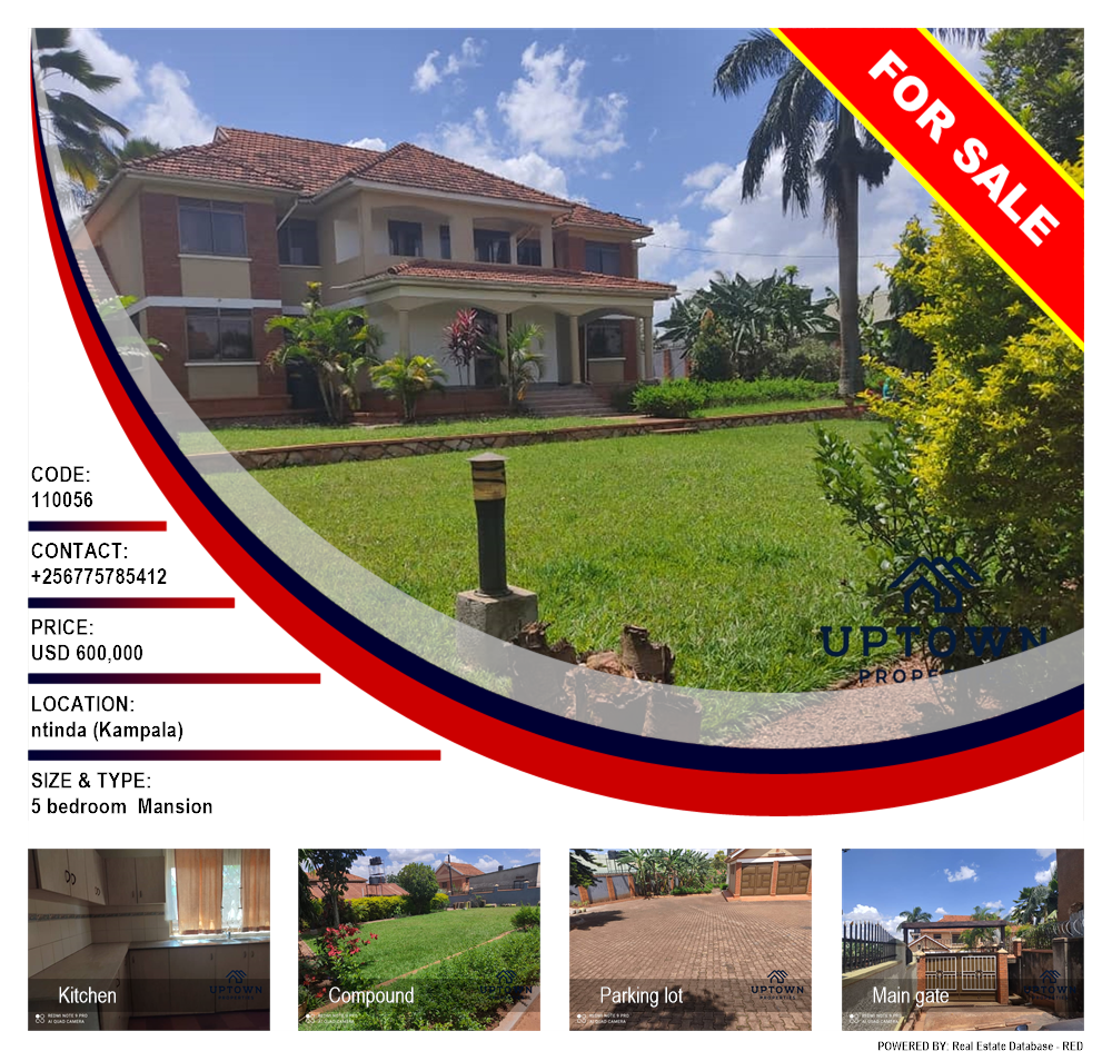 5 bedroom Mansion  for sale in Ntinda Kampala Uganda, code: 110056