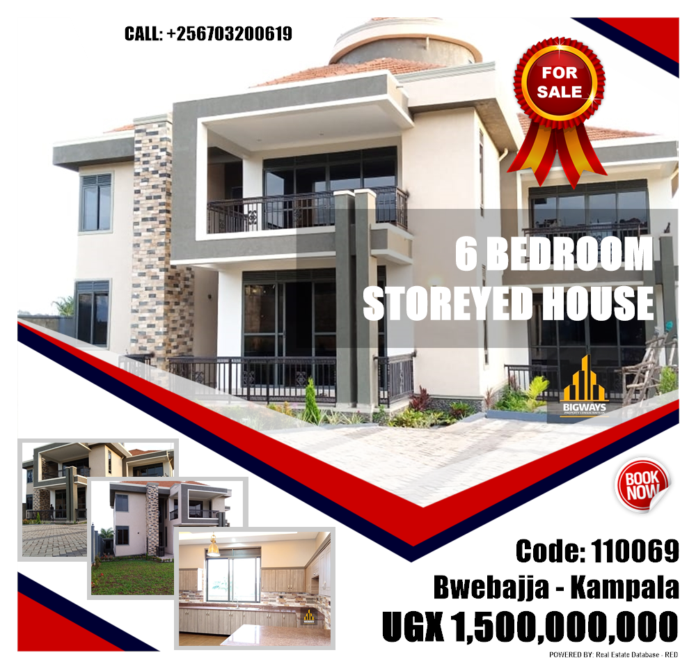 6 bedroom Storeyed house  for sale in Bwebajja Kampala Uganda, code: 110069