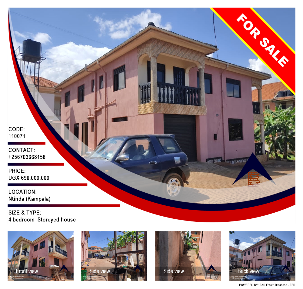 4 bedroom Storeyed house  for sale in Ntinda Kampala Uganda, code: 110071