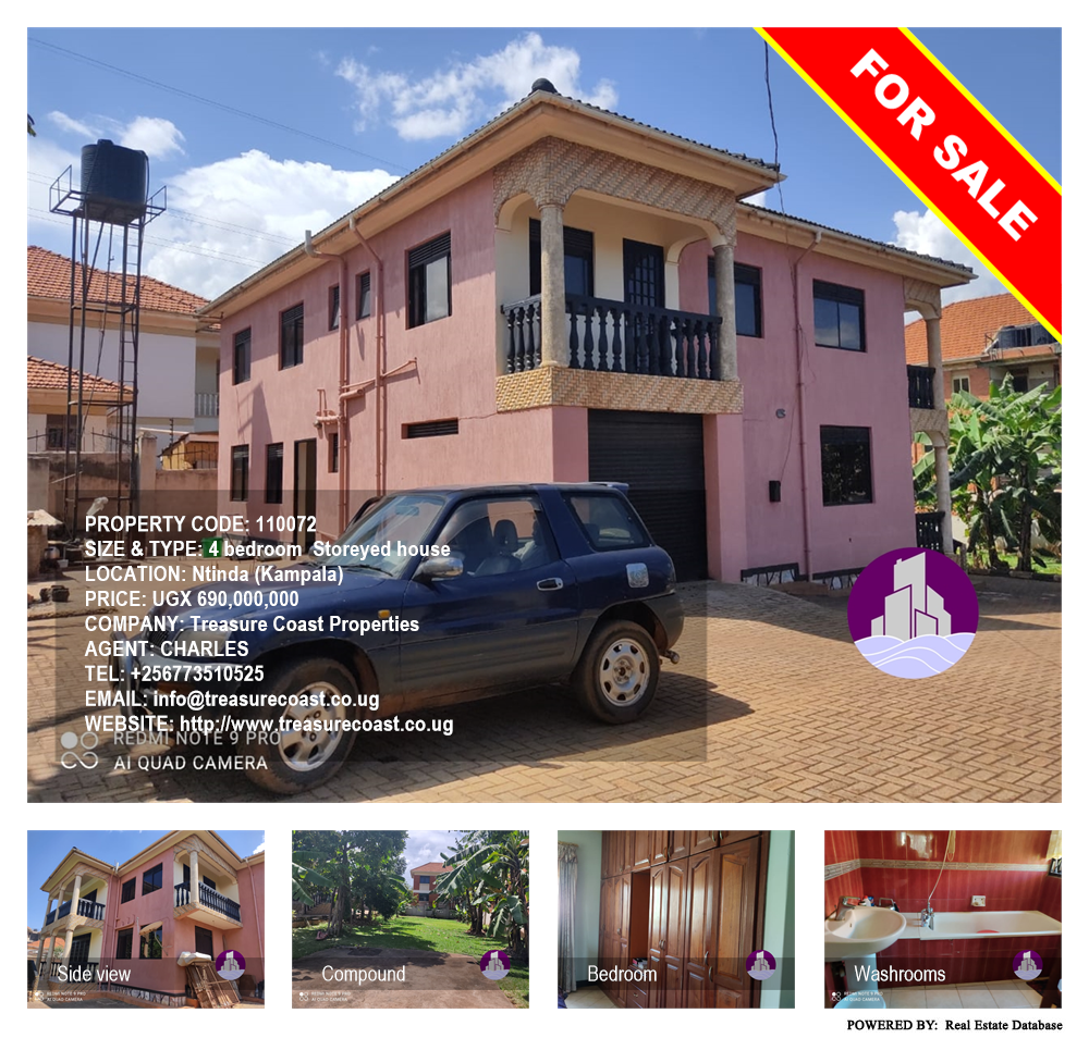 4 bedroom Storeyed house  for sale in Ntinda Kampala Uganda, code: 110072