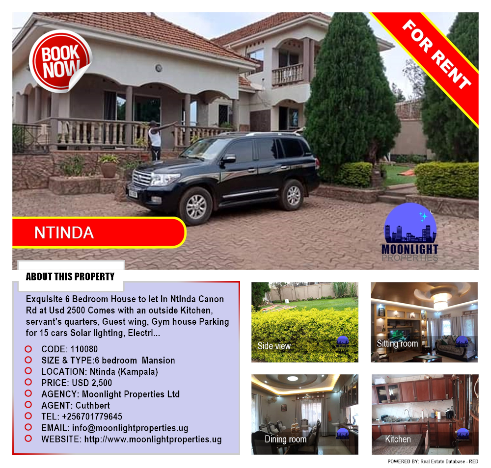 6 bedroom Mansion  for rent in Ntinda Kampala Uganda, code: 110080
