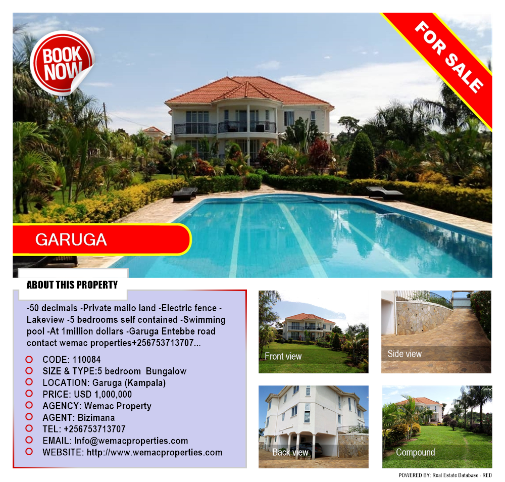 5 bedroom Bungalow  for sale in Garuga Kampala Uganda, code: 110084