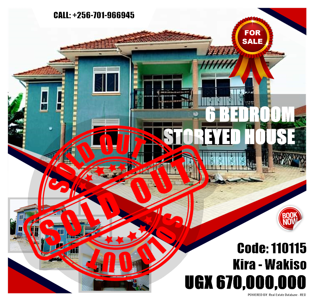 6 bedroom Storeyed house  for sale in Kira Wakiso Uganda, code: 110115