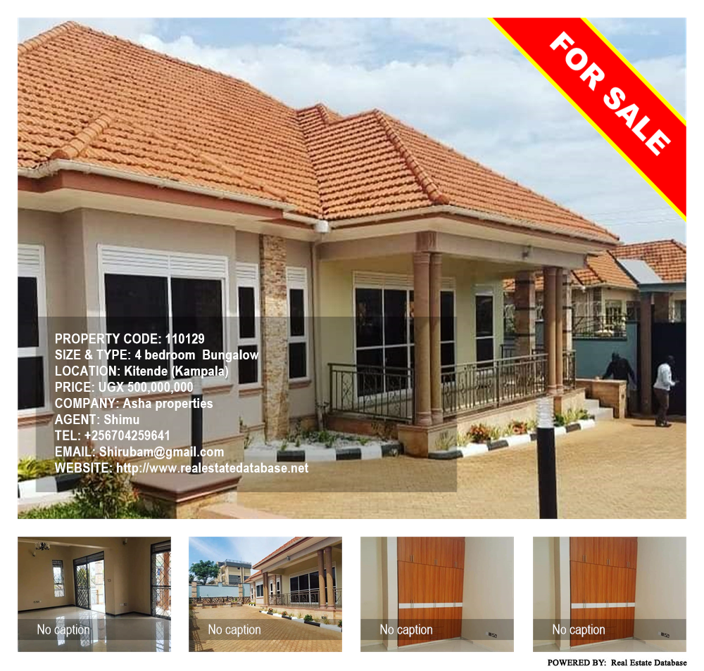 4 bedroom Bungalow  for sale in Kitende Kampala Uganda, code: 110129