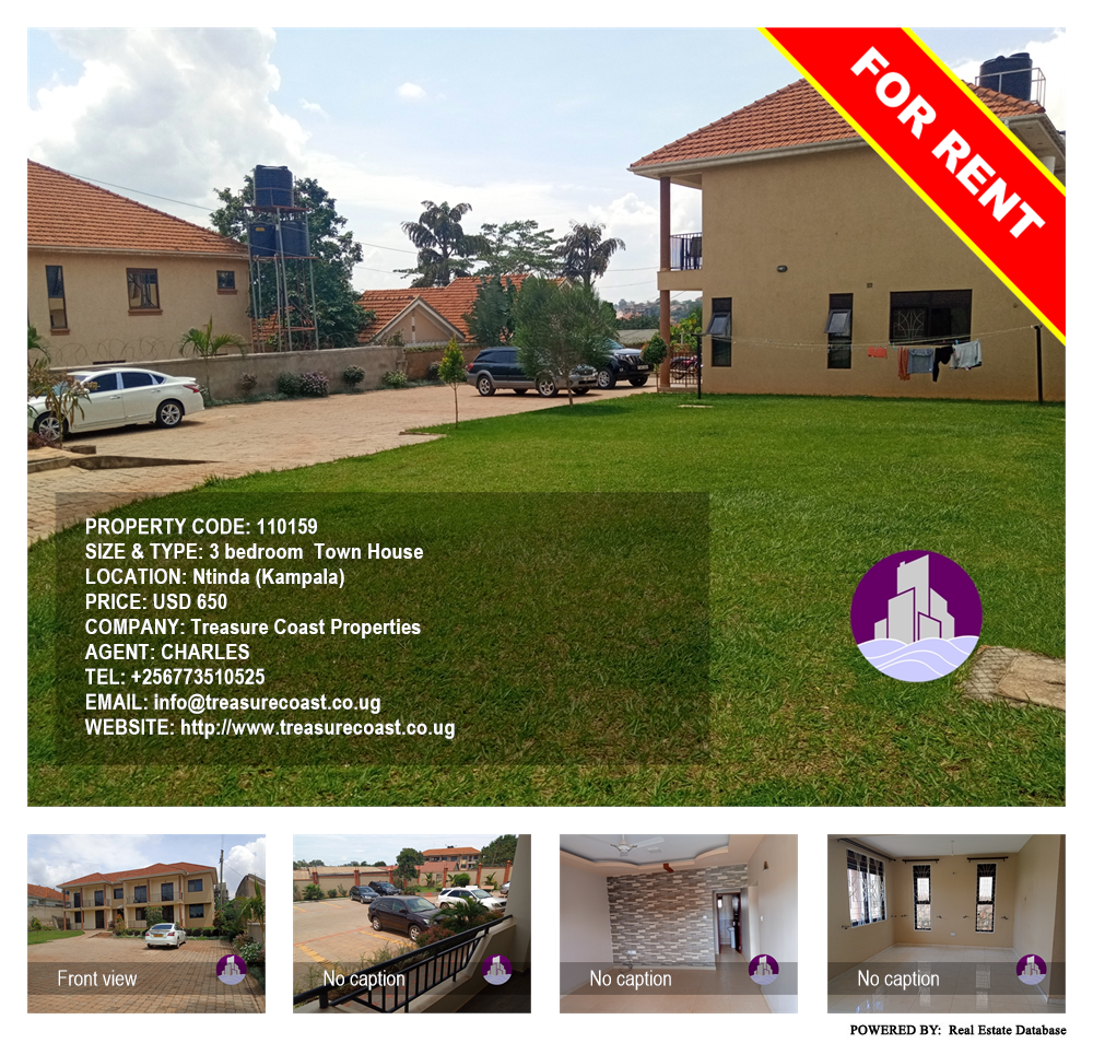 3 bedroom Town House  for rent in Ntinda Kampala Uganda, code: 110159