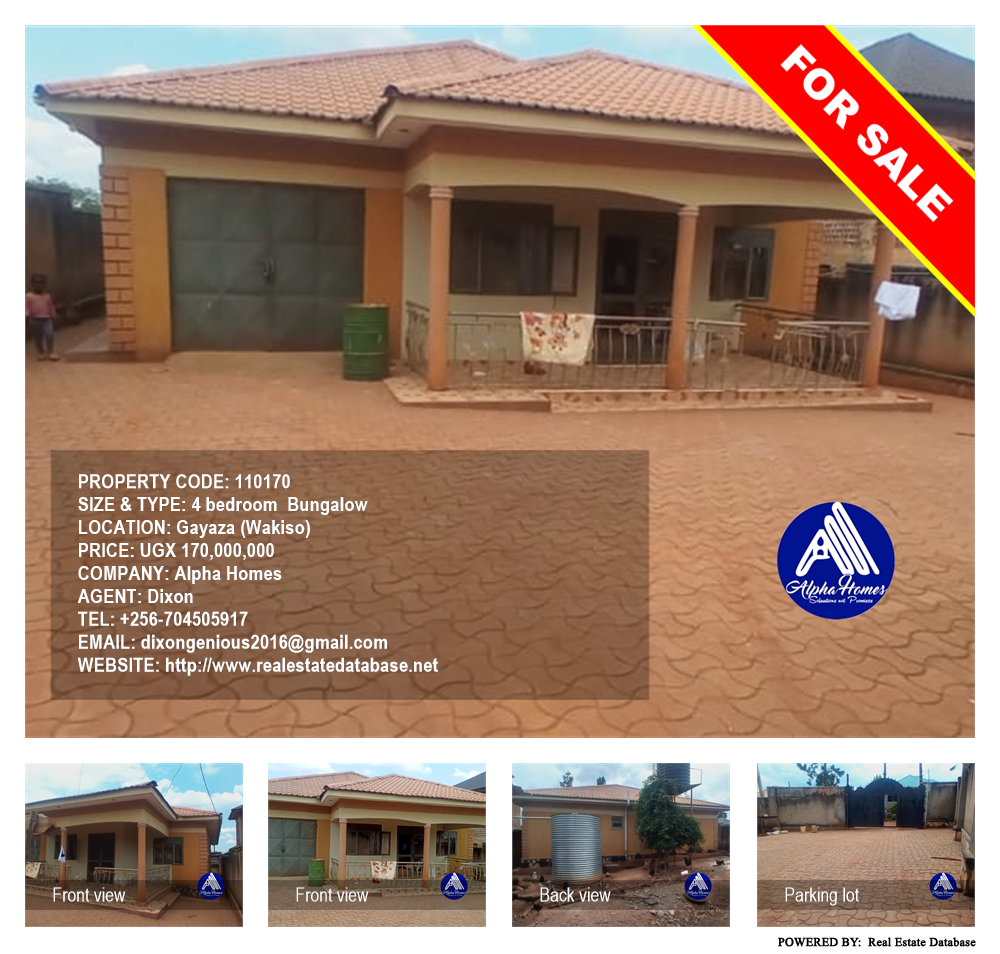 4 bedroom Bungalow  for sale in Gayaza Wakiso Uganda, code: 110170