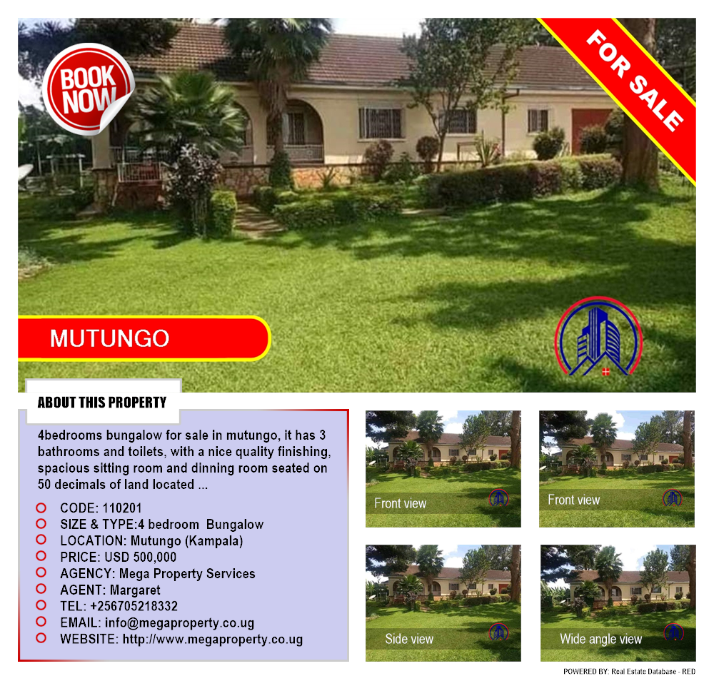 4 bedroom Bungalow  for sale in Mutungo Kampala Uganda, code: 110201