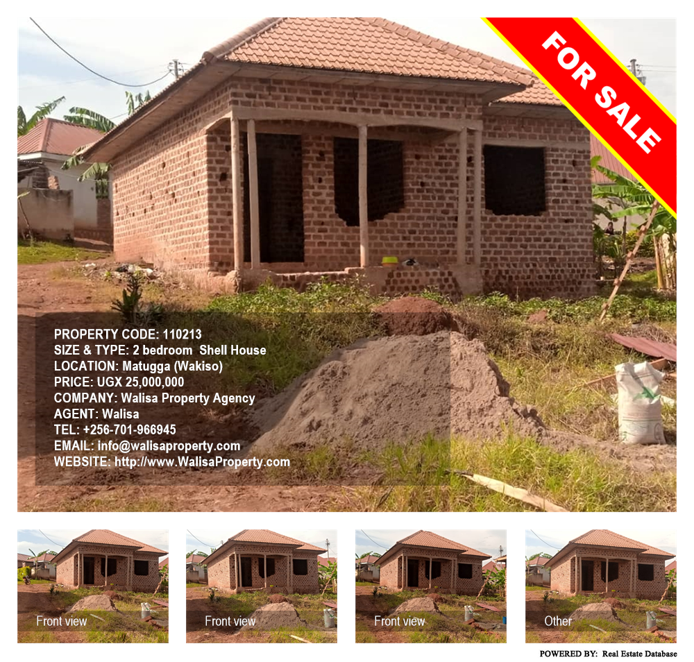 2 bedroom Shell House  for sale in Matugga Wakiso Uganda, code: 110213