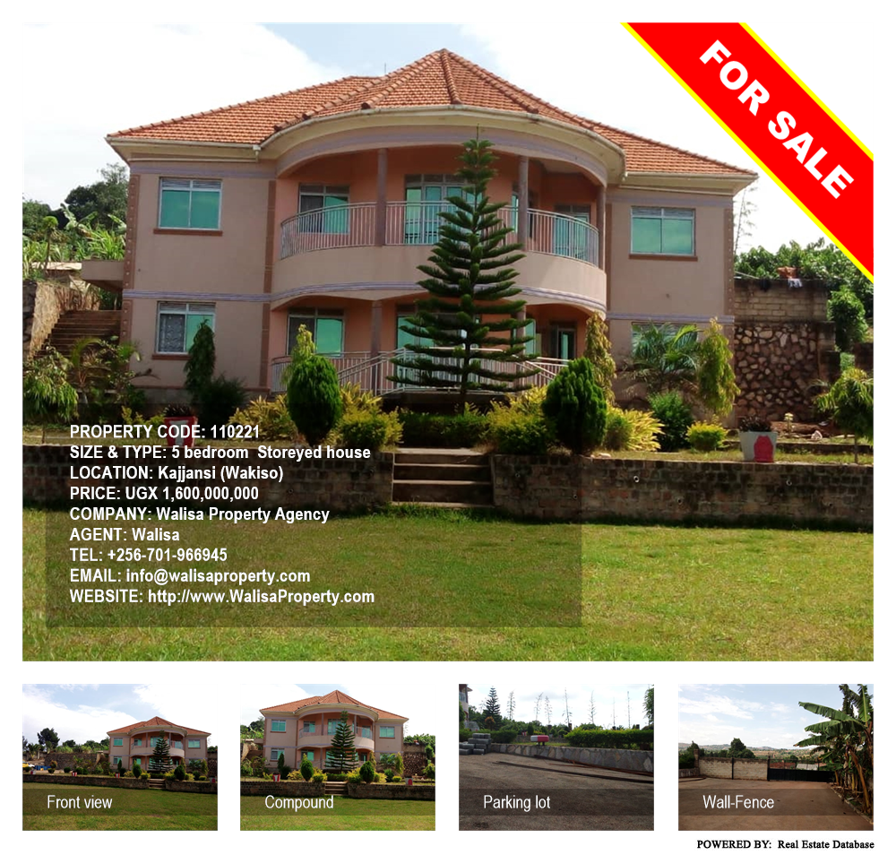 5 bedroom Storeyed house  for sale in Kajjansi Wakiso Uganda, code: 110221