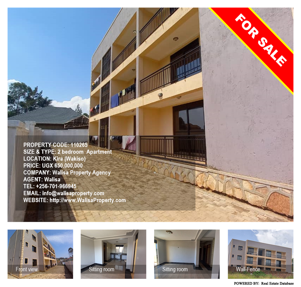 2 bedroom Apartment  for sale in Kira Wakiso Uganda, code: 110265