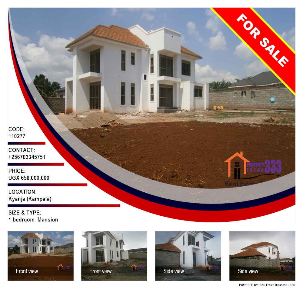 1 bedroom Mansion  for sale in Kyanja Kampala Uganda, code: 110277