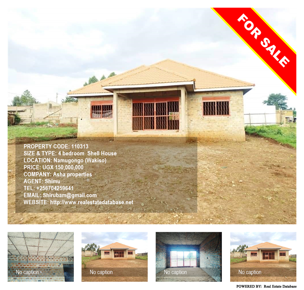 4 bedroom Shell House  for sale in Namugongo Wakiso Uganda, code: 110313