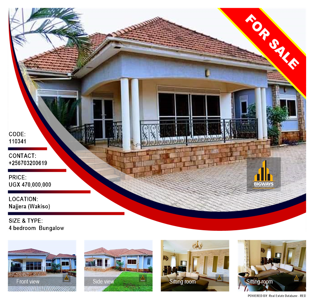 4 bedroom Bungalow  for sale in Najjera Wakiso Uganda, code: 110341
