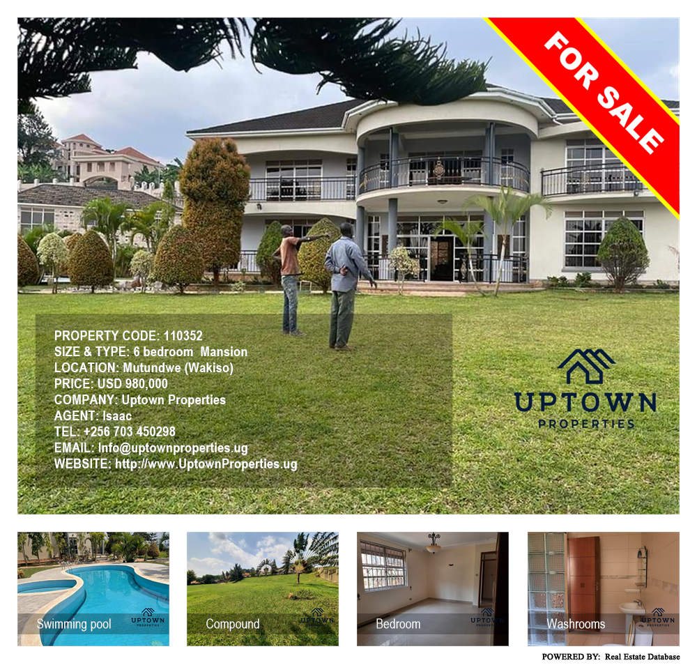 6 bedroom Mansion  for sale in Mutundwe Wakiso Uganda, code: 110352
