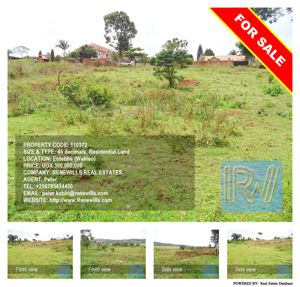 Residential Land  for sale in Entebbe Wakiso Uganda, code: 110372