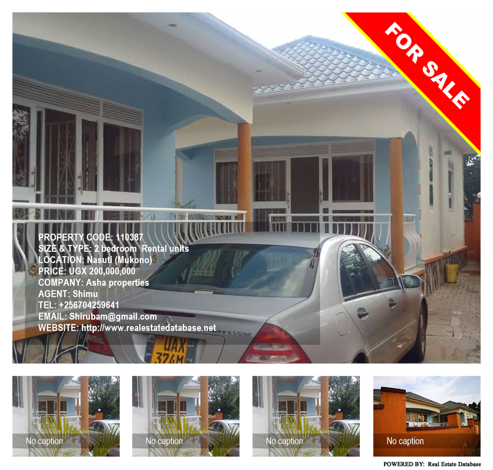 2 bedroom Rental units  for sale in Nasuuti Mukono Uganda, code: 110387