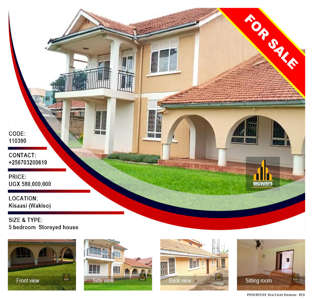 5 bedroom Storeyed house  for sale in Kisaasi Wakiso Uganda, code: 110390