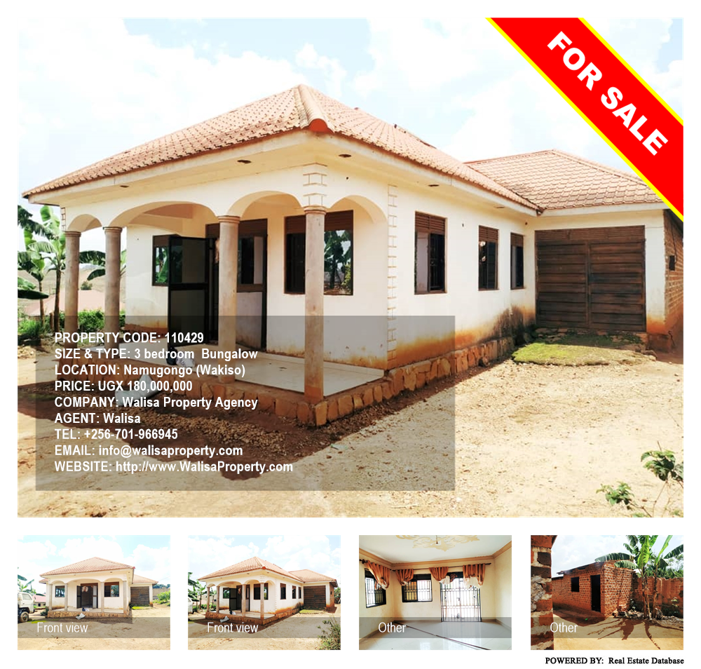 3 bedroom Bungalow  for sale in Namugongo Wakiso Uganda, code: 110429