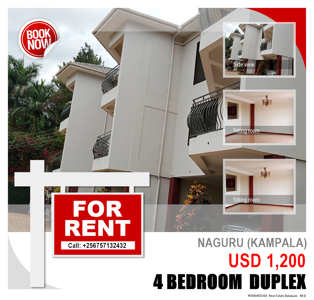 4 bedroom Duplex  for rent in Naguru Kampala Uganda, code: 110434