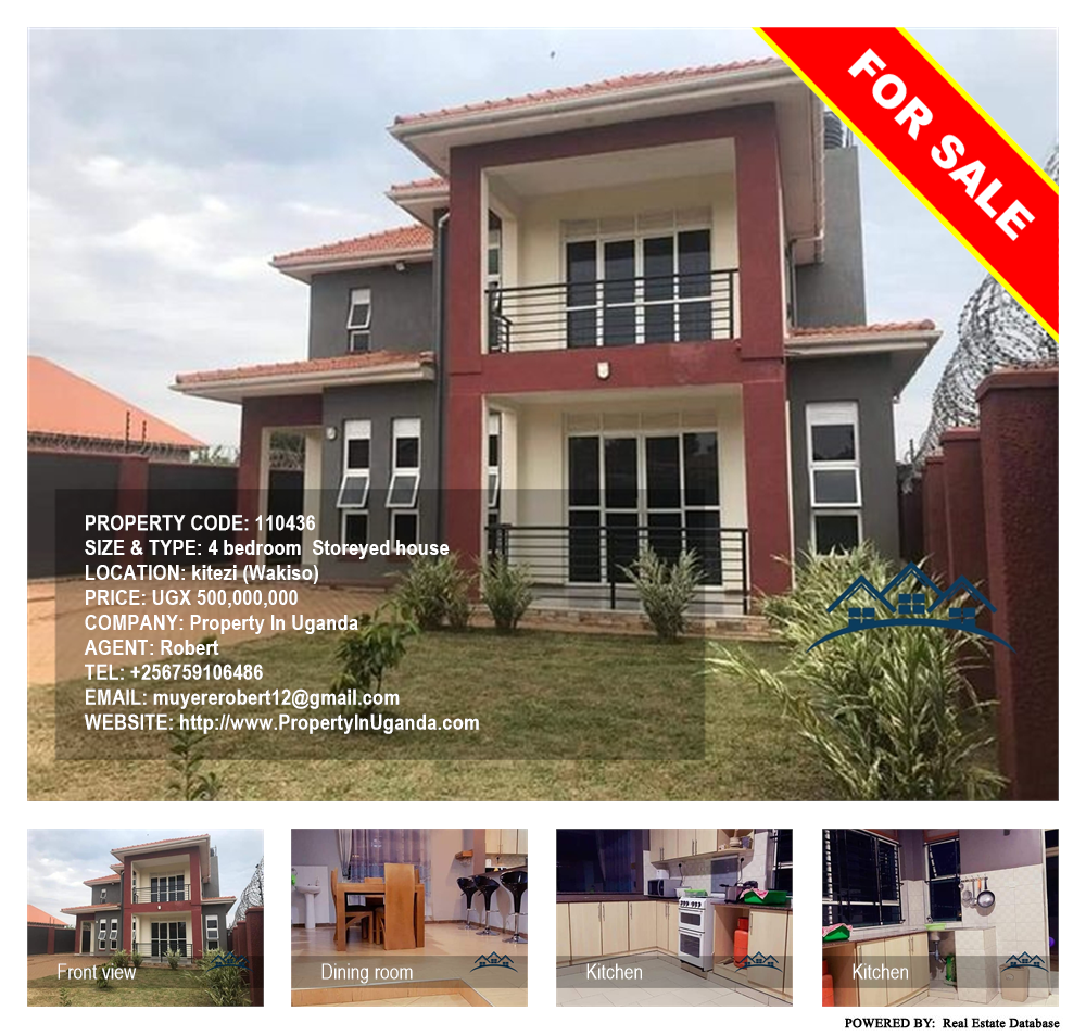 4 bedroom Storeyed house  for sale in Kiteezi Wakiso Uganda, code: 110436