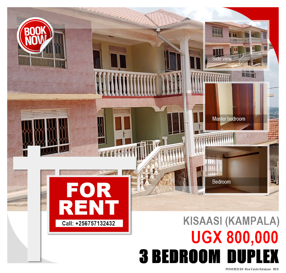 3 bedroom Duplex  for rent in Kisaasi Kampala Uganda, code: 110475