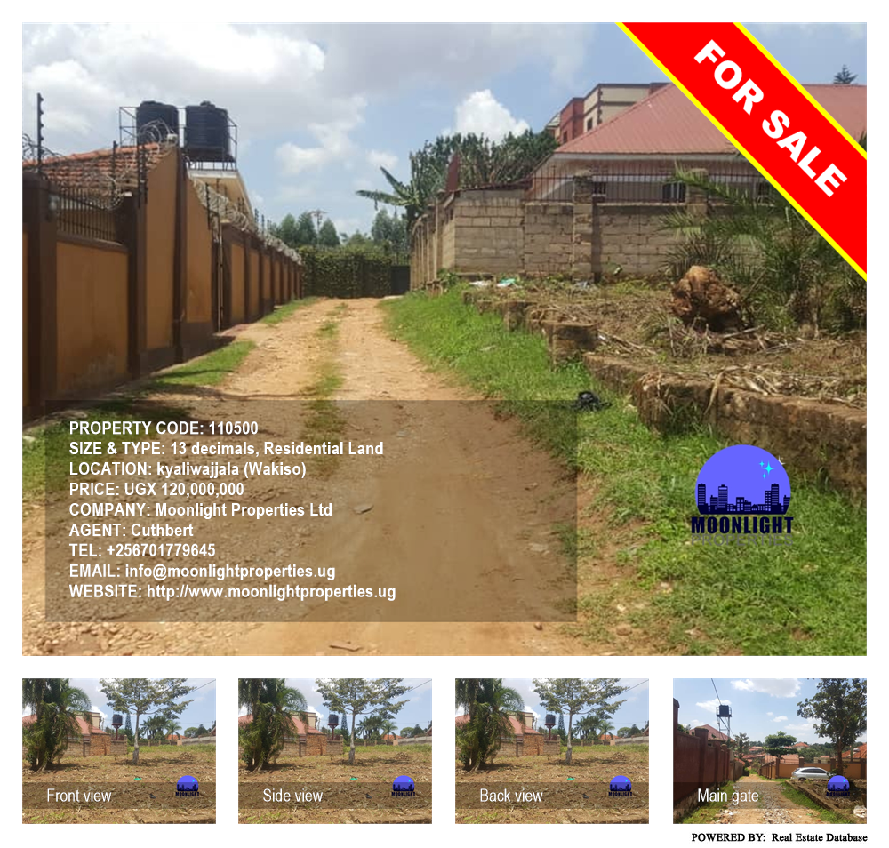 Residential Land  for sale in Kyaliwajjala Wakiso Uganda, code: 110500