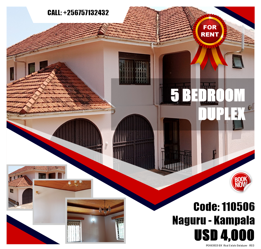 5 bedroom Duplex  for rent in Naguru Kampala Uganda, code: 110506