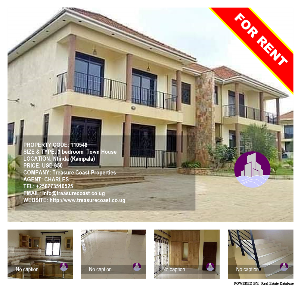 3 bedroom Town House  for rent in Ntinda Kampala Uganda, code: 110548