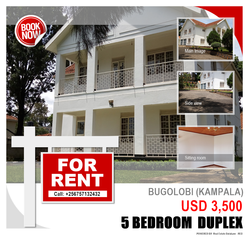 5 bedroom Duplex  for rent in Bugoloobi Kampala Uganda, code: 110550