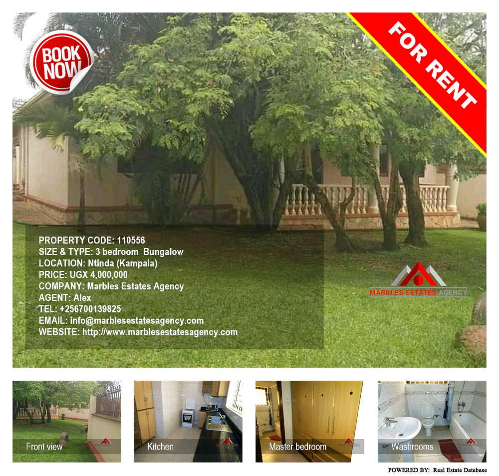 3 bedroom Bungalow  for rent in Ntinda Kampala Uganda, code: 110556