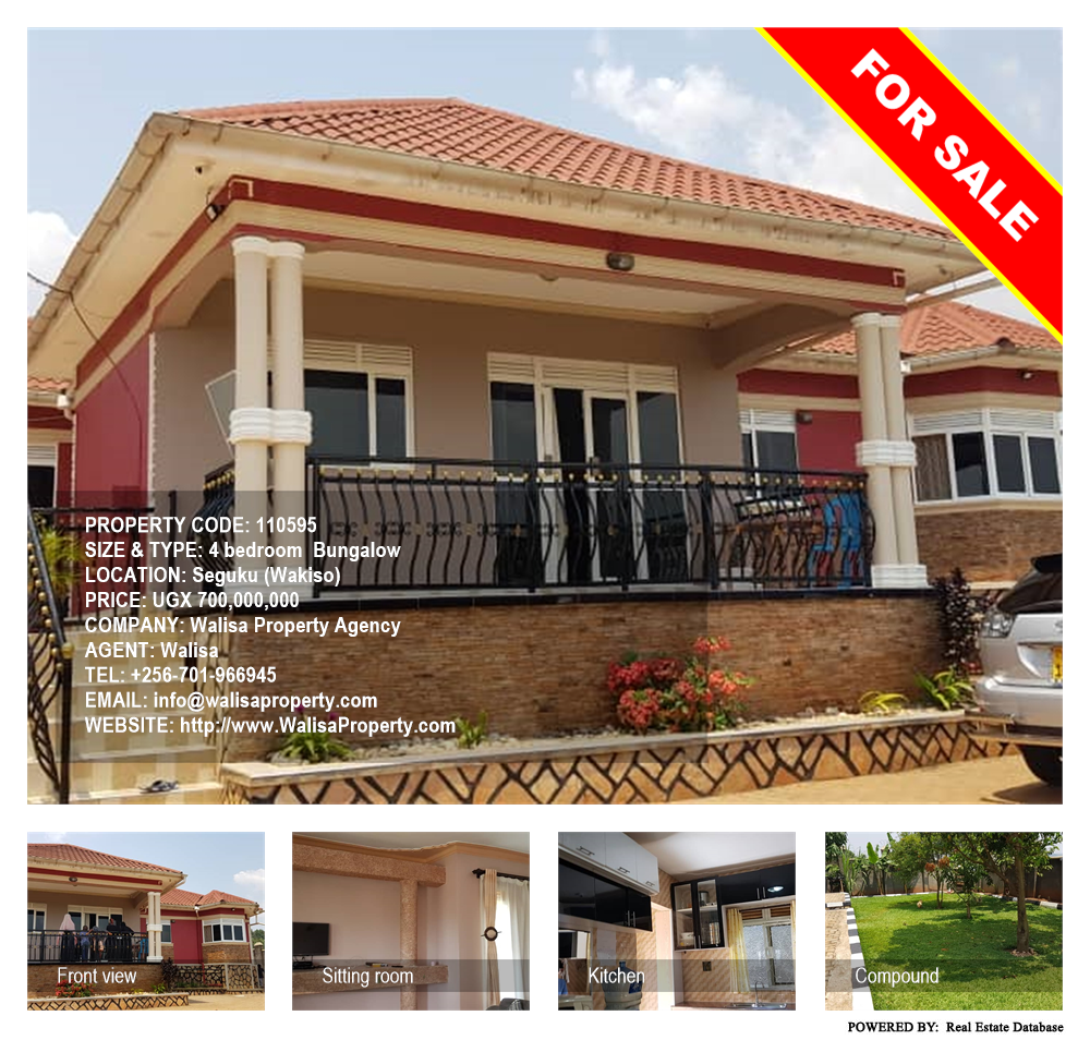 4 bedroom Bungalow  for sale in Seguku Wakiso Uganda, code: 110595