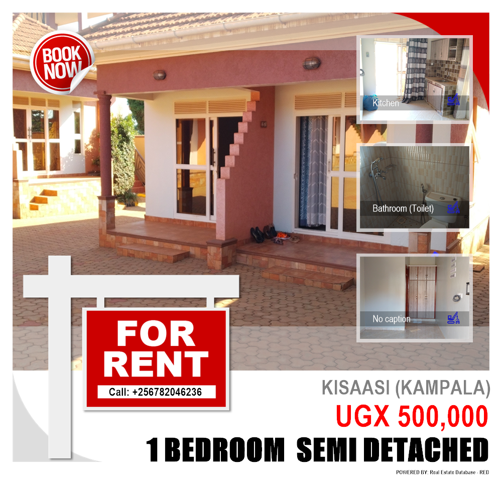 1 bedroom Semi Detached  for rent in Kisaasi Kampala Uganda, code: 110611