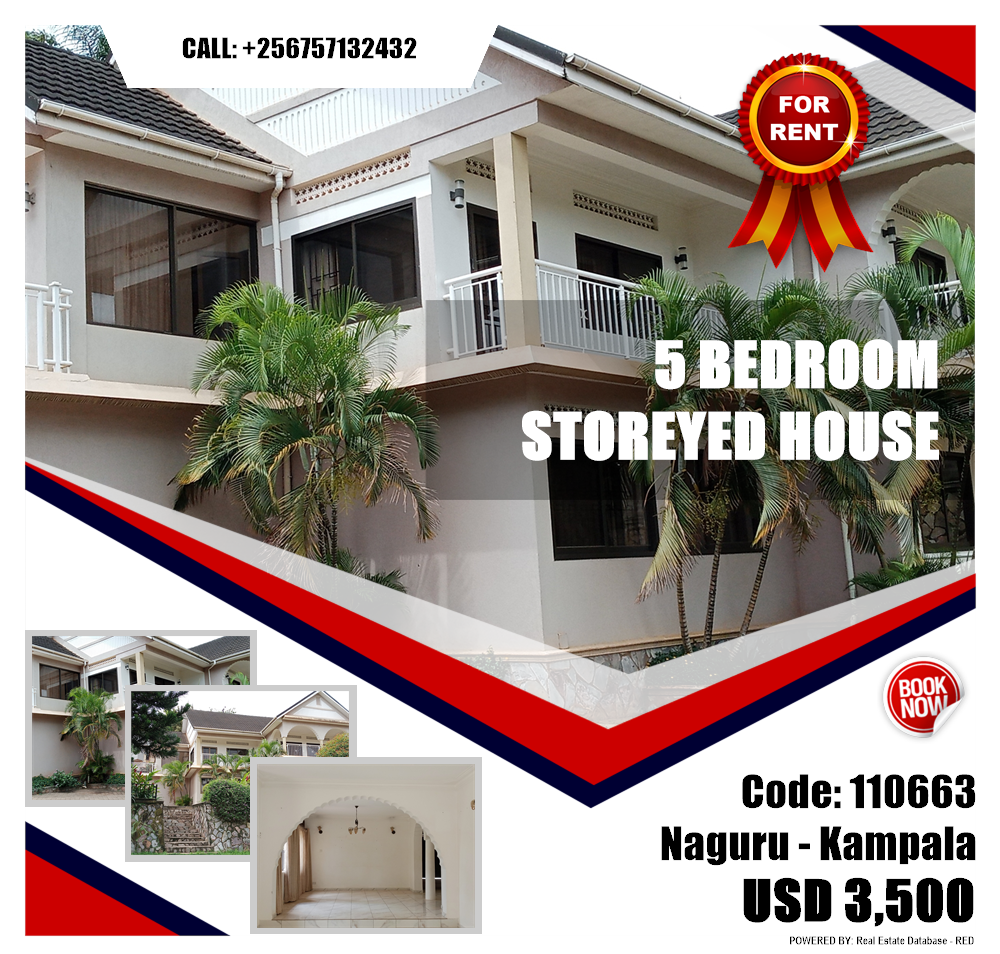 5 bedroom Storeyed house  for rent in Naguru Kampala Uganda, code: 110663