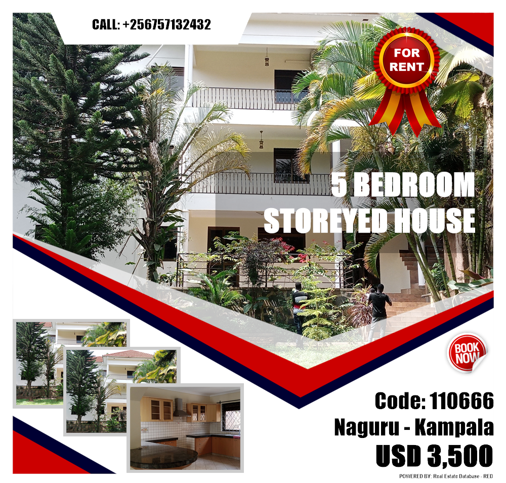 5 bedroom Storeyed house  for rent in Naguru Kampala Uganda, code: 110666