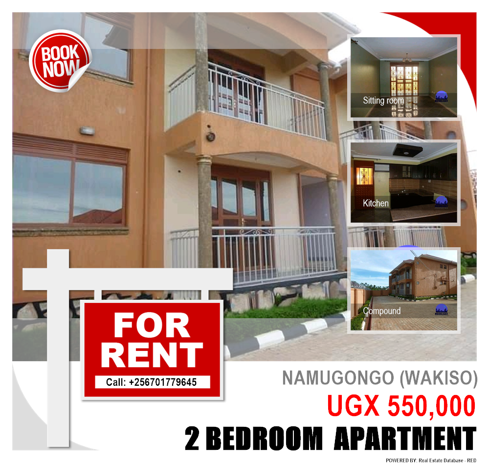 2 bedroom Apartment  for rent in Namugongo Wakiso Uganda, code: 110672