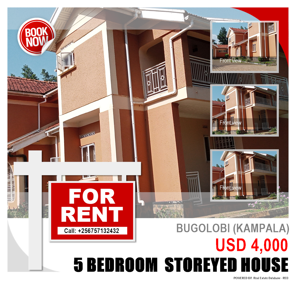 5 bedroom Storeyed house  for rent in Bugoloobi Kampala Uganda, code: 110674