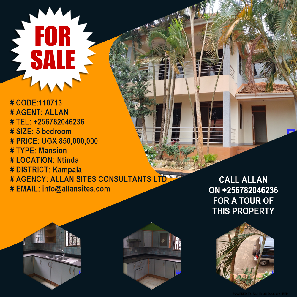 5 bedroom Mansion  for sale in Ntinda Kampala Uganda, code: 110713