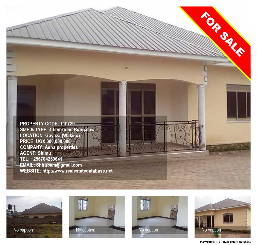4 bedroom Bungalow  for sale in Gayaza Wakiso Uganda, code: 110729