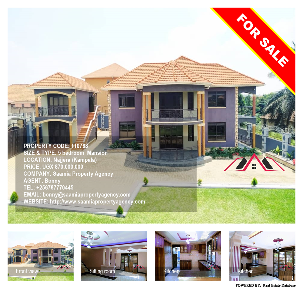 5 bedroom Mansion  for sale in Najjera Kampala Uganda, code: 110768