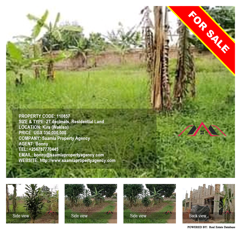 Residential Land  for sale in Kira Wakiso Uganda, code: 110857