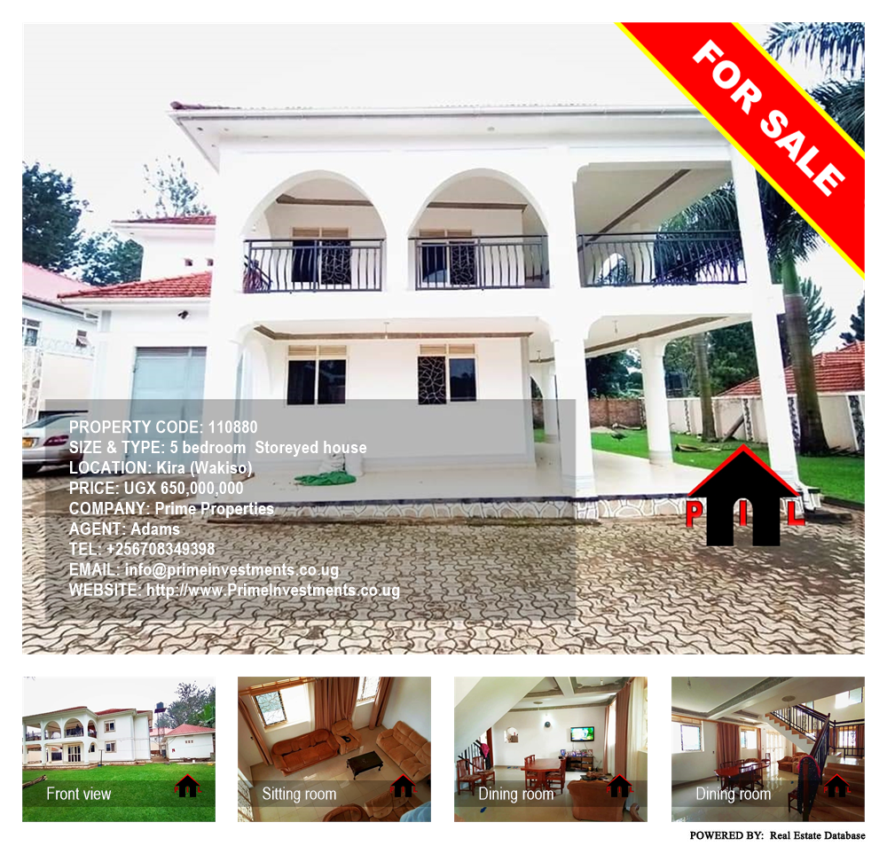 5 bedroom Storeyed house  for sale in Kira Wakiso Uganda, code: 110880